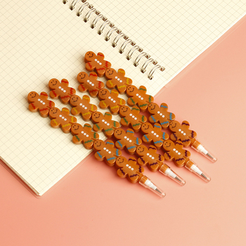 Olovka u obliku lutke, preklopna, s motivom keksa, plastičan omotač