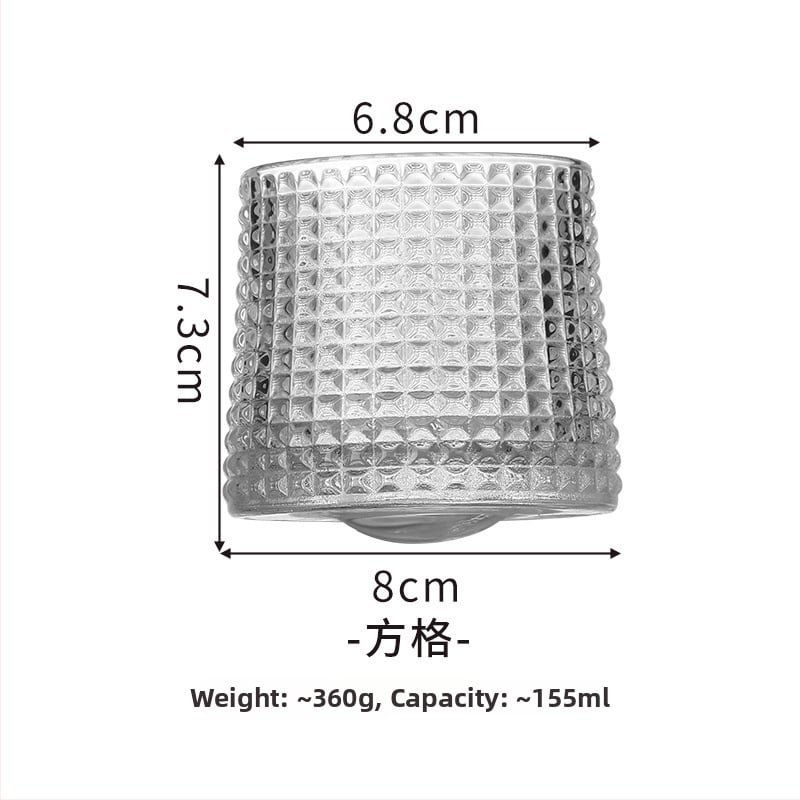 Whiskey pohár, üvegből, minimalista és kreatív stílus, 301–400 ml kapacitás, nyomtatott logó, karton doboz csomagolás