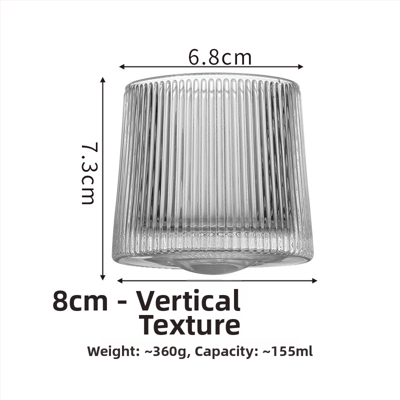 Whiskey pohár, üvegből, minimalista és kreatív stílus, 301–400 ml kapacitás, nyomtatott logó, karton doboz csomagolás