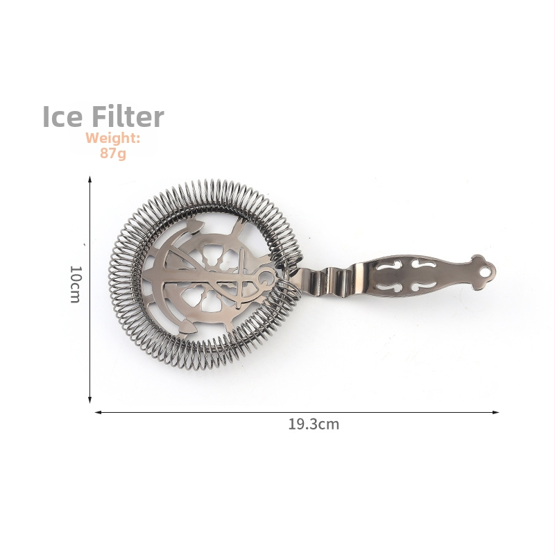 Koktélový filter z nerezovej ocele 304, 87 g, jednotné balenie, OPP vrecko