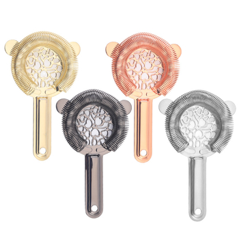 Filter za koktele od nehrđajućeg čelika s oblikom srca, nepravilnim oblikom, odjeljivač leda i mrežica za led — Chef Wang, 90 g