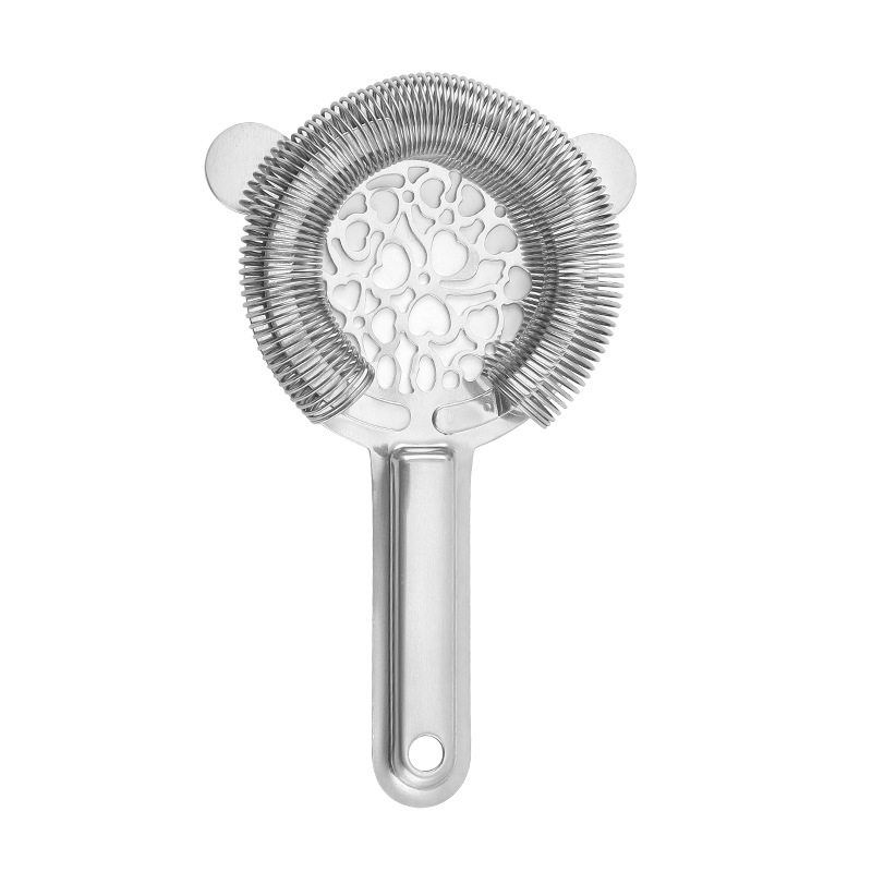 Filter za koktele od nehrđajućeg čelika s oblikom srca, nepravilnim oblikom, odjeljivač leda i mrežica za led — Chef Wang, 90 g