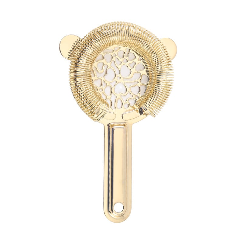 Filter za koktele od nehrđajućeg čelika s oblikom srca, nepravilnim oblikom, odjeljivač leda i mrežica za led — Chef Wang, 90 g