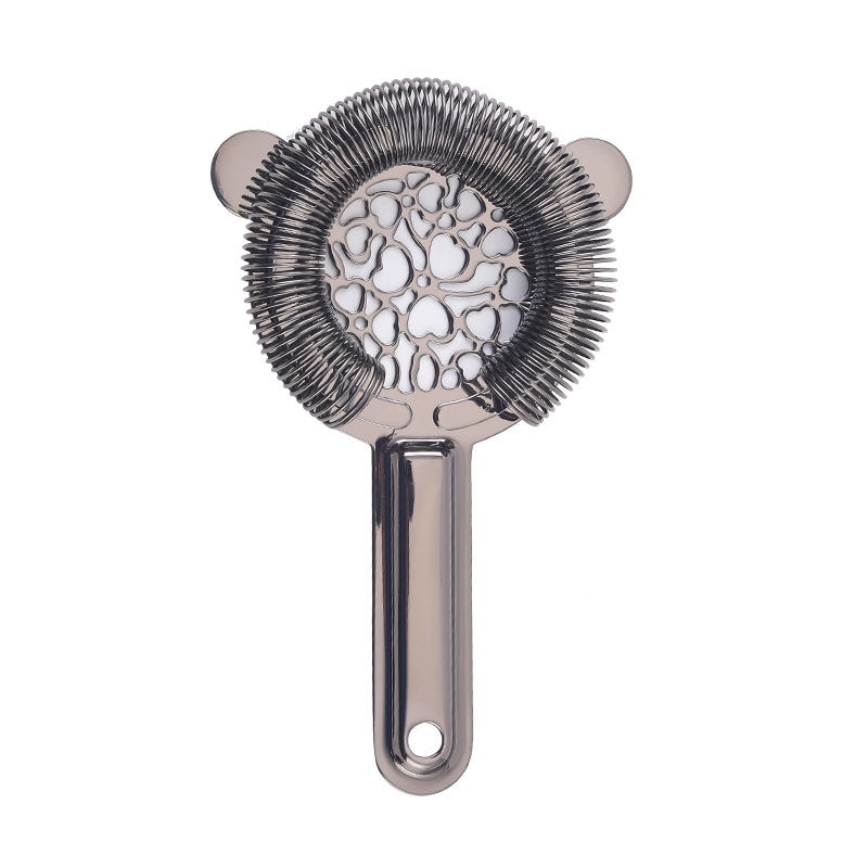 Filter za koktele od nehrđajućeg čelika s oblikom srca, nepravilnim oblikom, odjeljivač leda i mrežica za led — Chef Wang, 90 g