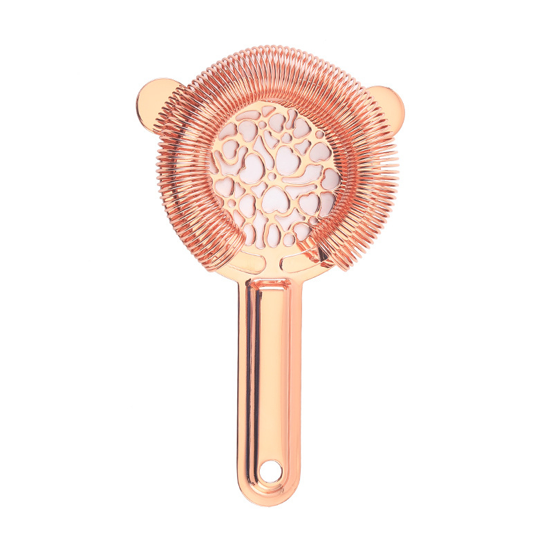 Filter za koktele od nehrđajućeg čelika s oblikom srca, nepravilnim oblikom, odjeljivač leda i mrežica za led — Chef Wang, 90 g