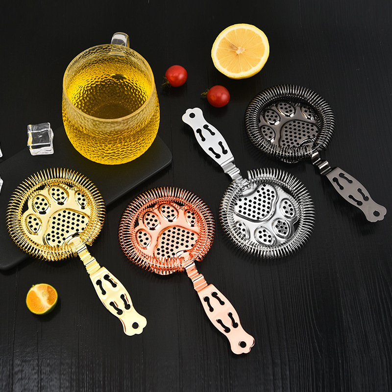 Σέικερ για κοκτέιλ από ανοξείδωτο ατσάλι 304 με διαχωριστή πάγου και φίλτρο κρασιού, Bear Paw Ice Filter, 94 g