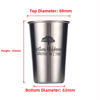 Sörös pohár rozsdamentes acélból 401–500 ml, kültéri egyszerű stílus, logó nyomtatás, testreszabás elérhető (Rozsdamentes acél; 401–500 ml; kültéri egyszerű stílus; logó nyomtatás; testreszabás elérhető)