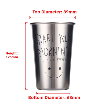 Sörös pohár rozsdamentes acélból 401–500 ml, kültéri egyszerű stílus, logó nyomtatás, testreszabás elérhető (Rozsdamentes acél; 401–500 ml; kültéri egyszerű stílus; logó nyomtatás; testreszabás elérhető)