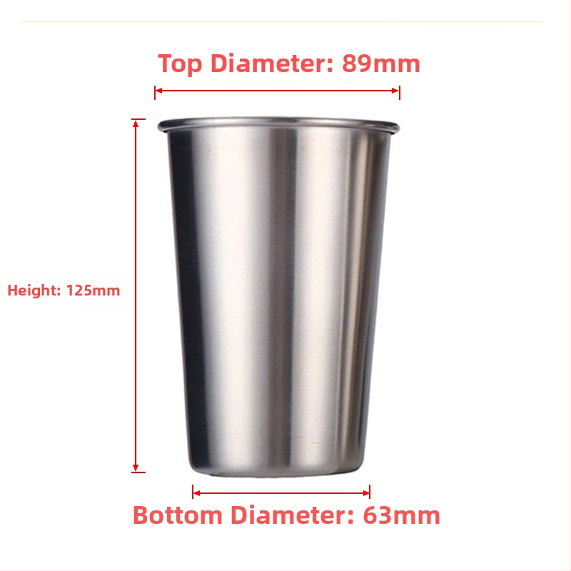 Sörös pohár rozsdamentes acélból 401–500 ml, kültéri egyszerű stílus, logó nyomtatás, testreszabás elérhető (Rozsdamentes acél; 401–500 ml; kültéri egyszerű stílus; logó nyomtatás; testreszabás elérhető)