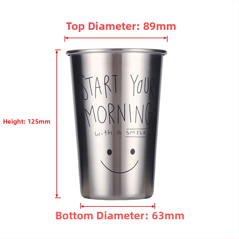 Sörös pohár rozsdamentes acélból 401–500 ml, kültéri egyszerű stílus, logó nyomtatás, testreszabás elérhető (Rozsdamentes acél; 401–500 ml; kültéri egyszerű stílus; logó nyomtatás; testreszabás elérhető)