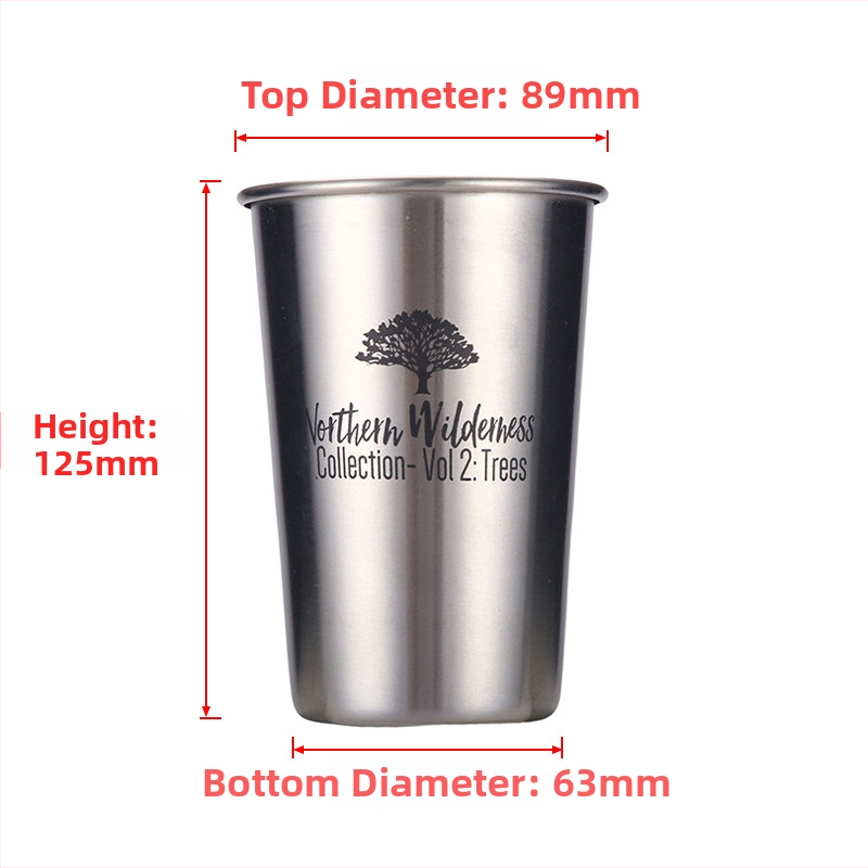 Sörös pohár rozsdamentes acélból 401–500 ml, kültéri egyszerű stílus, logó nyomtatás, testreszabás elérhető (Rozsdamentes acél; 401–500 ml; kültéri egyszerű stílus; logó nyomtatás; testreszabás elérhető)