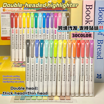 Kétoldalas kiemelő marker, műanyag ház, modell 838, dobozos csomagolás, 128 darabos készlet