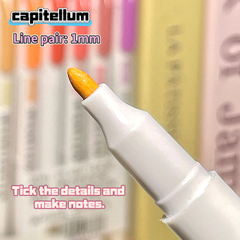 Kétoldalas kiemelő marker, műanyag ház, modell 838, dobozos csomagolás, 128 darabos készlet