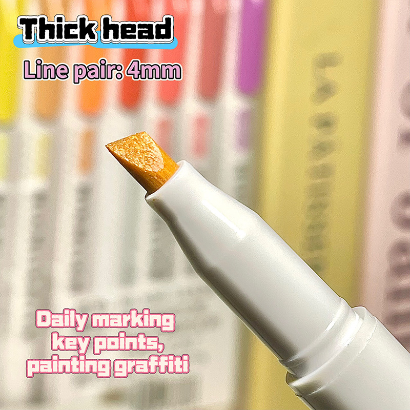 Kétoldalas kiemelő marker, műanyag ház, modell 838, dobozos csomagolás, 128 darabos készlet