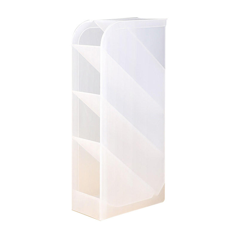 Suport pentru pixuri cu inserție înclinată, design nordic minimalist și transparent, material PP, formă pătrată, model CY7040, 639433889945