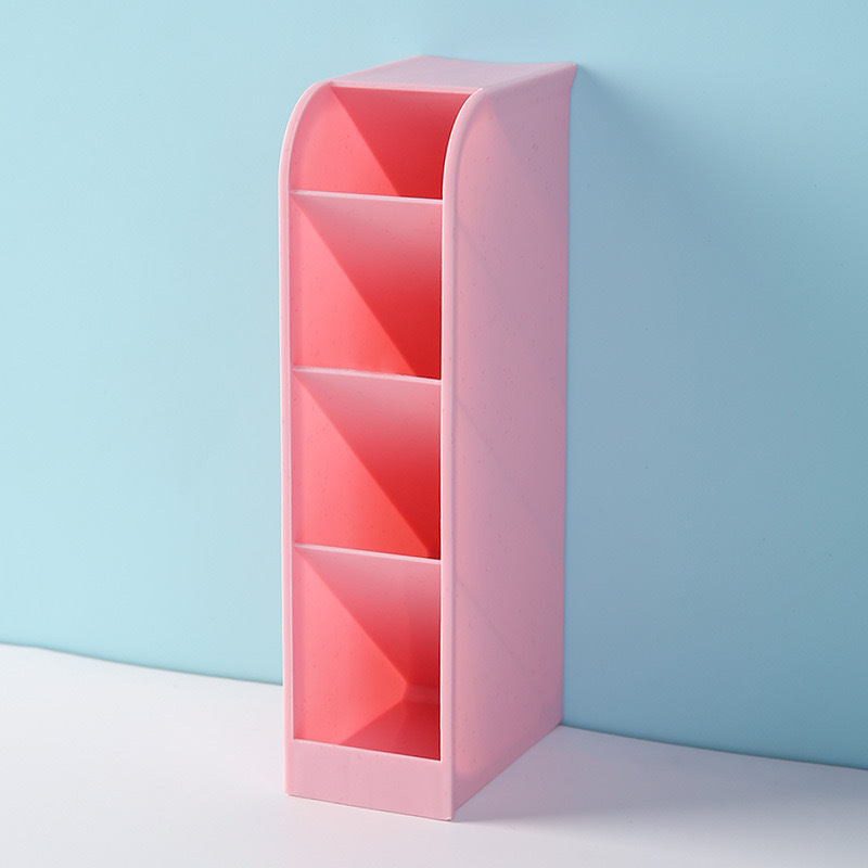 Suport pentru pixuri cu inserție înclinată, design nordic minimalist și transparent, material PP, formă pătrată, model CY7040, 639433889945