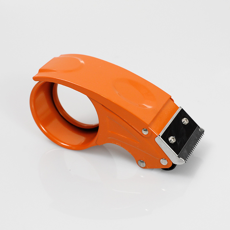 Teški rezač kutijske trake za zatvaranje – metalno kućište, model Metal Cutter, širina trake do 75 mm, promjer osovine 130 mm, neto težina 180 g, pogodan za brtvljenje i pakiranje