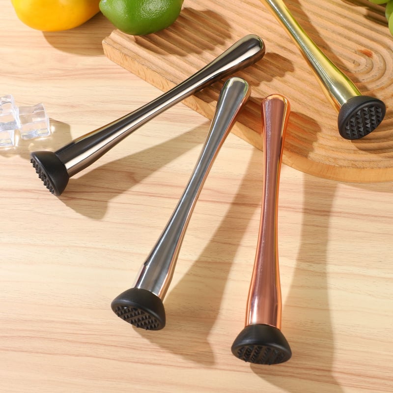 Rozsdamentes acélból készült koktél eszköz: citromlé prés és muddler, modern minimál stílus, 115 g, prémium minőség