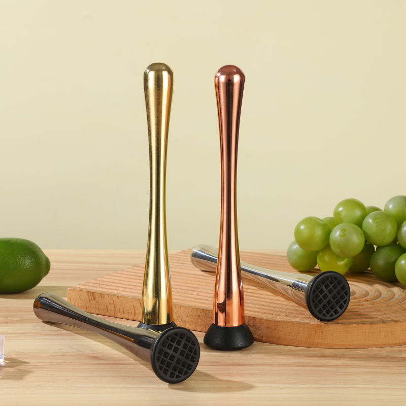 Rozsdamentes acélból készült koktél eszköz: citromlé prés és muddler, modern minimál stílus, 115 g, prémium minőség