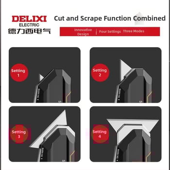 Deli Electric nehéz használatú tapéta kés, 2 az 1-ben átalakítható penge, rozsdamentes acél