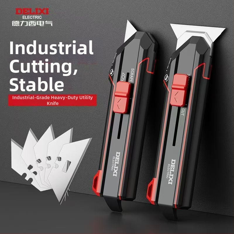 Deli Electric nehéz használatú tapéta kés, 2 az 1-ben átalakítható penge, rozsdamentes acél