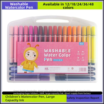 Akvarelové pero pre deti, umývateľné, netoxické, na vodnej báze, vhodné pre materskú školu a základnú školu