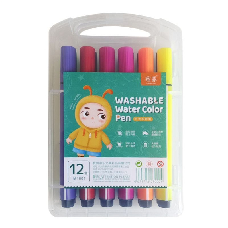 Akvarelové pero pre deti, umývateľné, netoxické, na vodnej báze, vhodné pre materskú školu a základnú školu