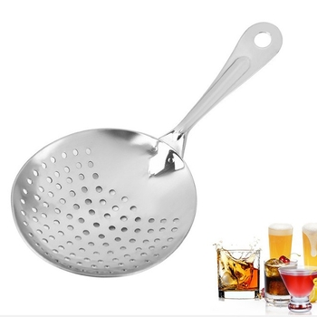 Rozsdamentes acélból készült 100-lyukas jégszűrő koktélokhoz — jégszűrő, modern minimalist dizájn