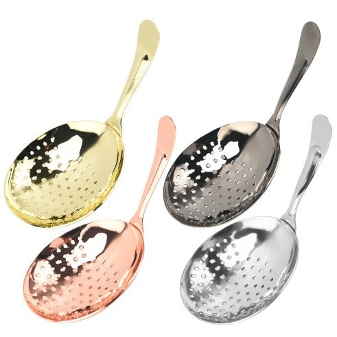 Rozsdamentes acélból készült 100-lyukas jégszűrő koktélokhoz — jégszűrő, modern minimalist dizájn