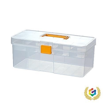 Cutie de depozitare pentru birou, cu compartimente multiple, organizator transparent din oțel inoxidabil, cu capac, 8 L