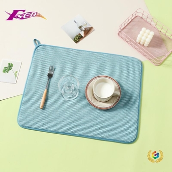 Covoraș de uscare pentru blat de bucătărie din oțel inoxidabil, pătrat, anti-alunecare, în stil chinezesc