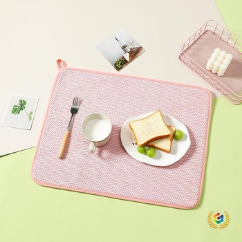 Covoraș de uscare pentru blat de bucătărie din oțel inoxidabil, pătrat, anti-alunecare, în stil chinezesc