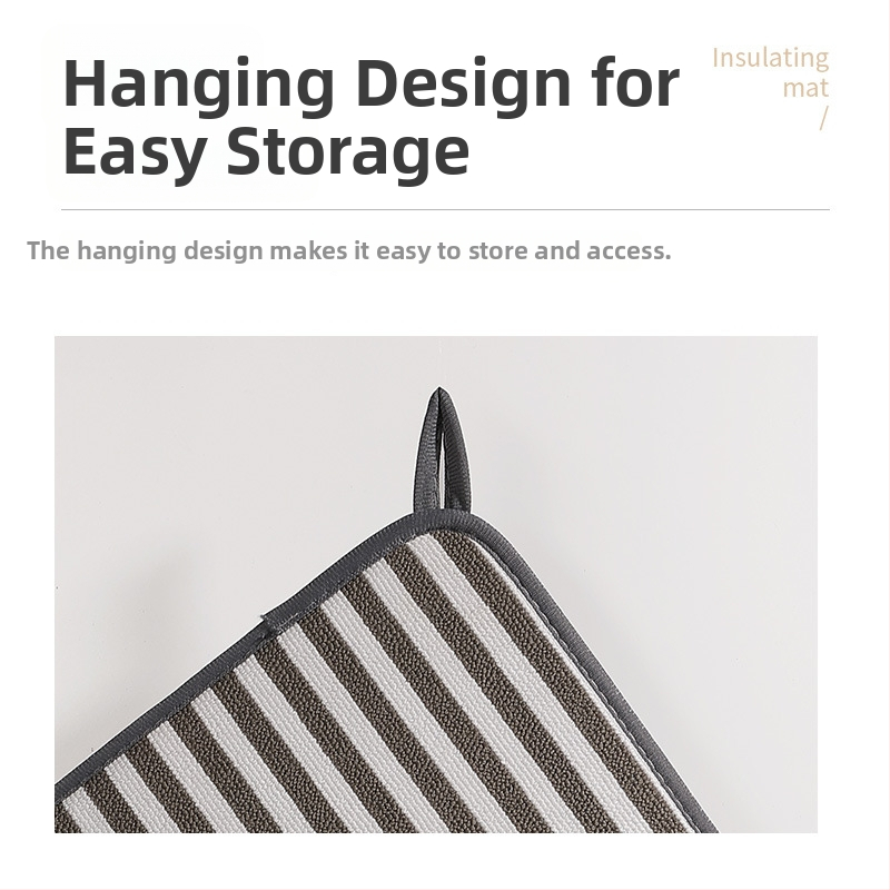 Kuchynská mikrovláknová podložka na sušenie, štvorcový tvar, Nordic štýl, jednofarebný vzor, prémiová kvalita