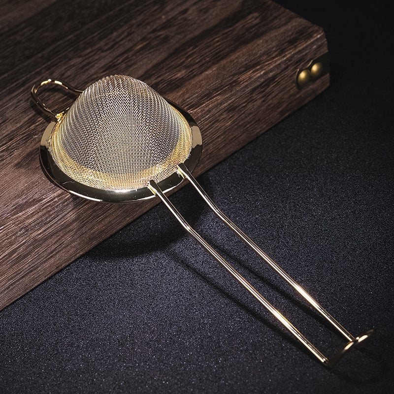 Filtru de cocktail din oțel inoxidabil 304, formă triunghiulară, cu deflector pentru gheață