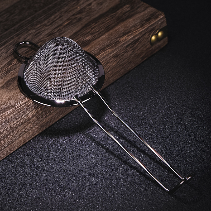 Filtru de cocktail din oțel inoxidabil 304, formă triunghiulară, cu deflector pentru gheață