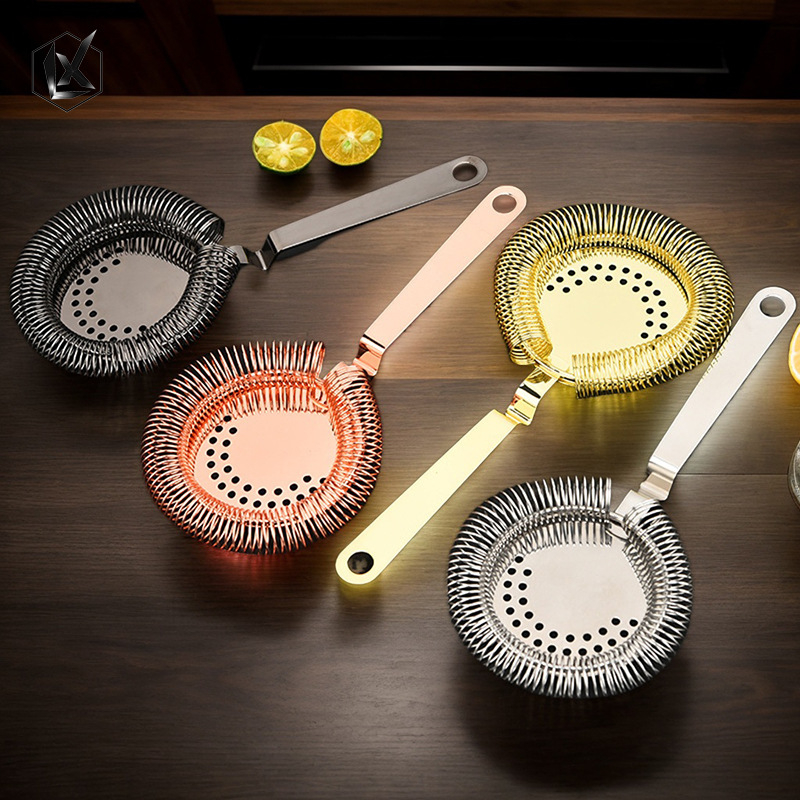 Ανοξείδωτο ατσάλι κοκτέιλ φίλτρο πάγου, επαγγελματικό εργαλείο μπαρ, μοντέρνου μινιμαλιστικού στυλ, βάρος 100 g, συσκευασία μονή