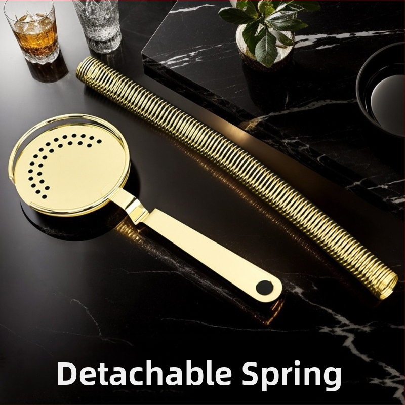 Nerezový filter na ľad do kokteilov, profesionálny barový nástroj, moderný minimalistický štýl, hmotnosť 100 g, balenie: jednotné