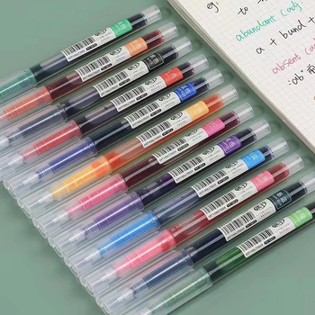 Σετ στυλό γέλης από πλαστικό, για ημερολόγια, ζωγραφική και γραφή, 12 τεμάχια ανά κουτί