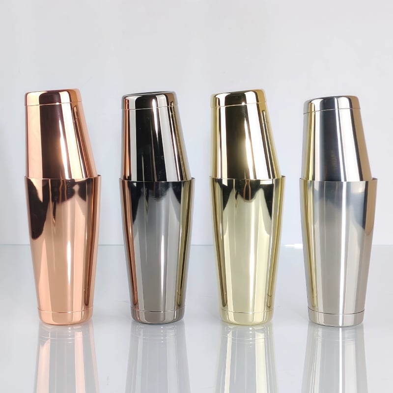 Boston koktél shaker rozsdamentes acélból | modern minimál stílus; logó nyomtatás lehetséges; Creative márka (Vastagság 0,7 mm; Súly 410 g; Anyag: rozsdamentes acél)