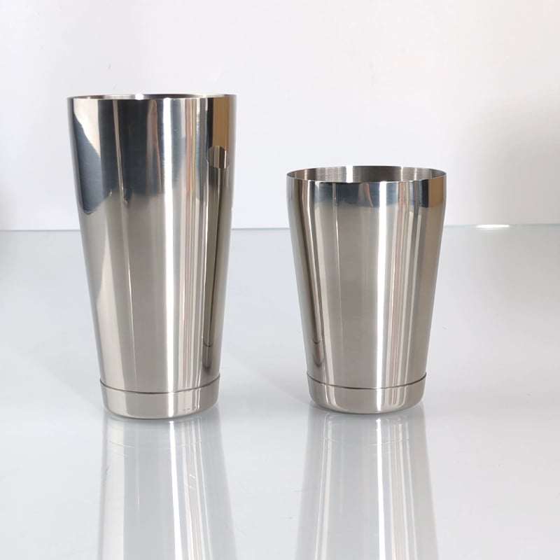 Boston koktél shaker rozsdamentes acélból | modern minimál stílus; logó nyomtatás lehetséges; Creative márka (Vastagság 0,7 mm; Súly 410 g; Anyag: rozsdamentes acél)