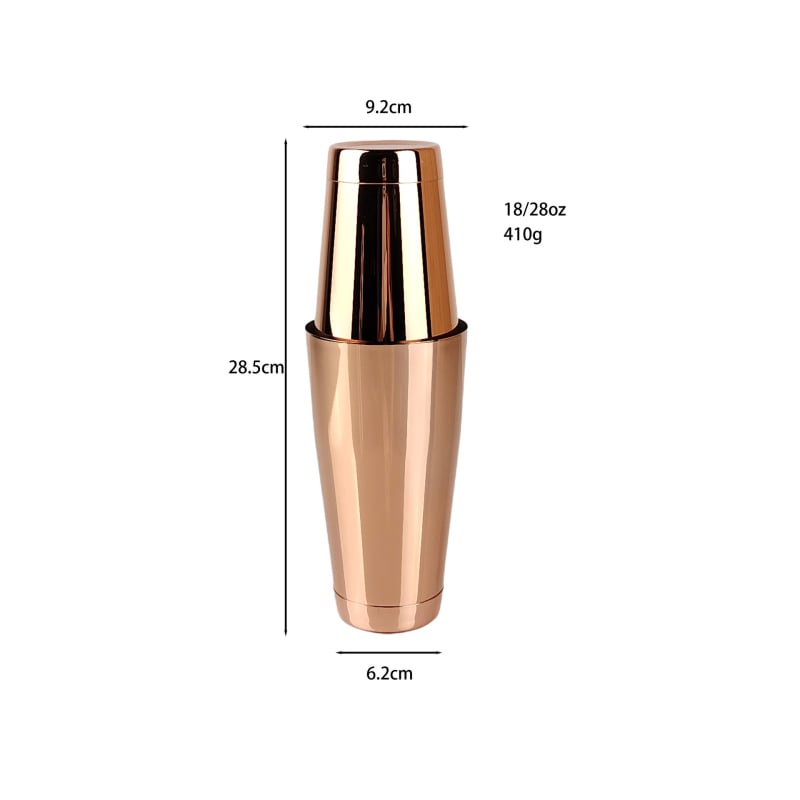 Boston koktél shaker rozsdamentes acélból | modern minimál stílus; logó nyomtatás lehetséges; Creative márka (Vastagság 0,7 mm; Súly 410 g; Anyag: rozsdamentes acél)