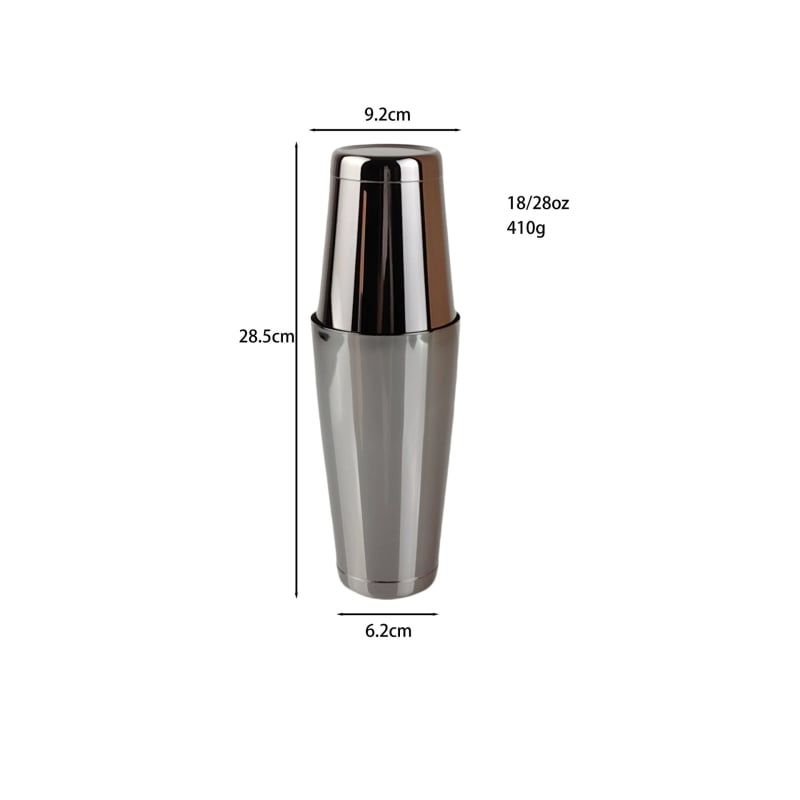 Boston koktél shaker rozsdamentes acélból | modern minimál stílus; logó nyomtatás lehetséges; Creative márka (Vastagság 0,7 mm; Súly 410 g; Anyag: rozsdamentes acél)