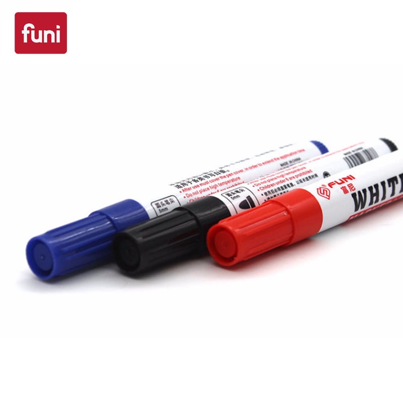 Funi marker za bijelu ploču, vodena baza, plastično kućište, pogodan za bijele ploče i obavijesne ploče, pakiranje 10 komada u kutiji
