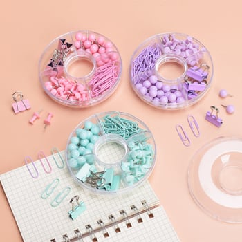 Μεταλλικός μακρύς κάτοχος εισιτηρίων — σετ που περιλαμβάνει 40 κλιπ χαρτιού 28mm και 5 κλιπ εισιτηρίων 19mm