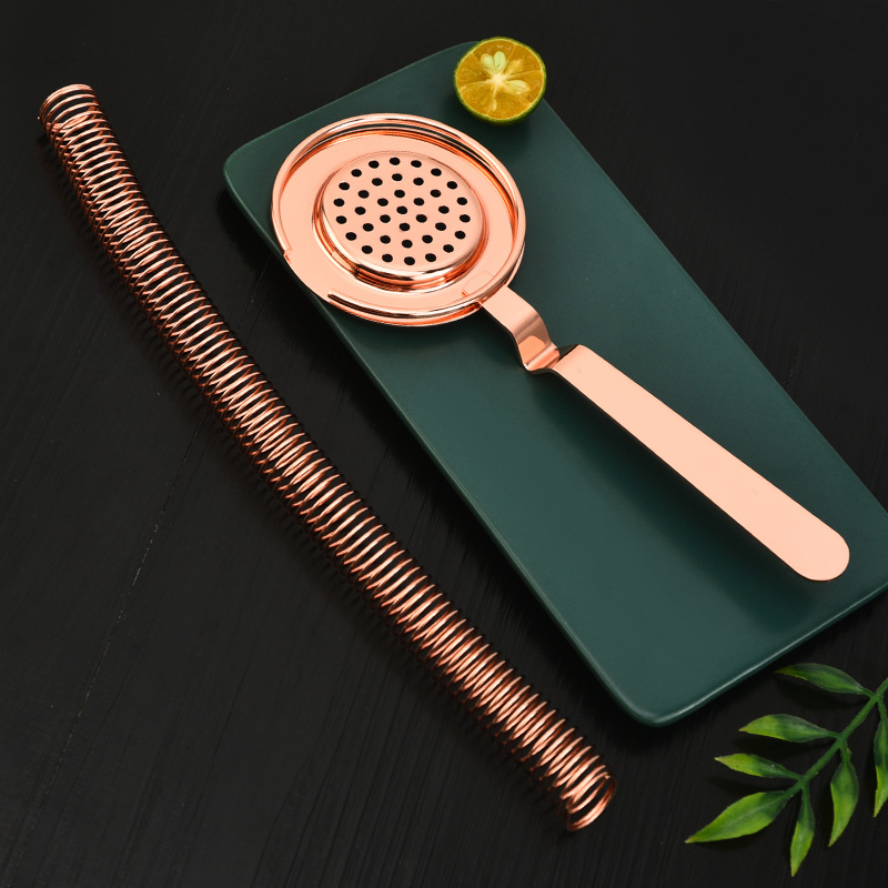 Hawthorne-stílusú koktél szűrő rozsdamentes acél hálós szűrő – Riphel, Modern minimalizmus, Tömeg 105 g