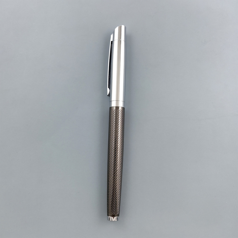 Fém golyóstoll virág gravírozással, 0.7–1.0 mm tollhegy, SY-533, egyedi logó nyomtatás