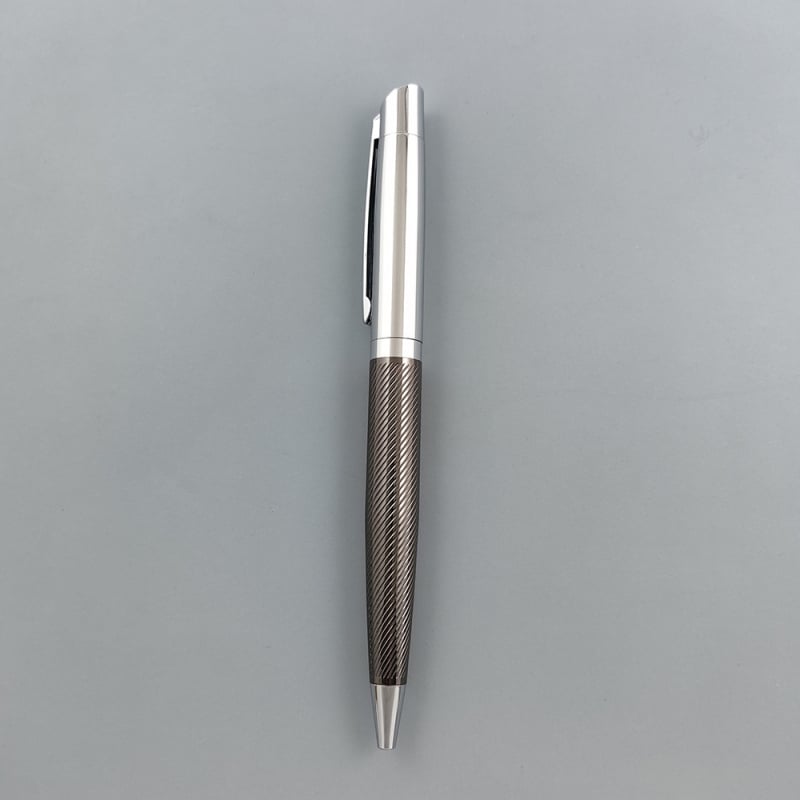 Fém golyóstoll virág gravírozással, 0.7–1.0 mm tollhegy, SY-533, egyedi logó nyomtatás