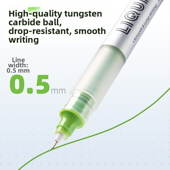 Pix rollerball cu vârf de ac, corp din plastic, capac, cerneală neștersibilă