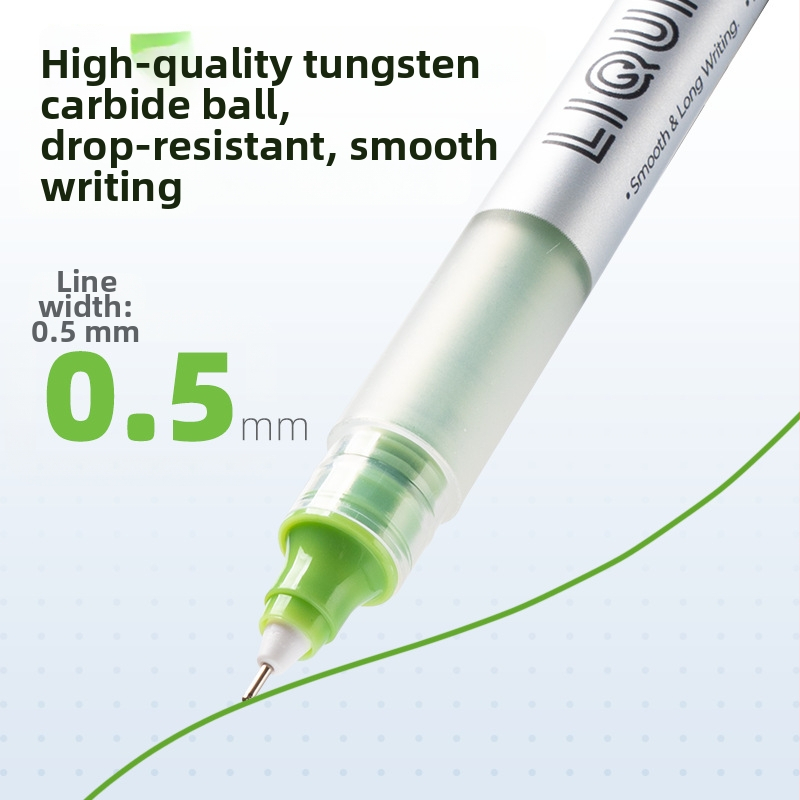 Pix rollerball cu vârf de ac, corp din plastic, capac, cerneală neștersibilă