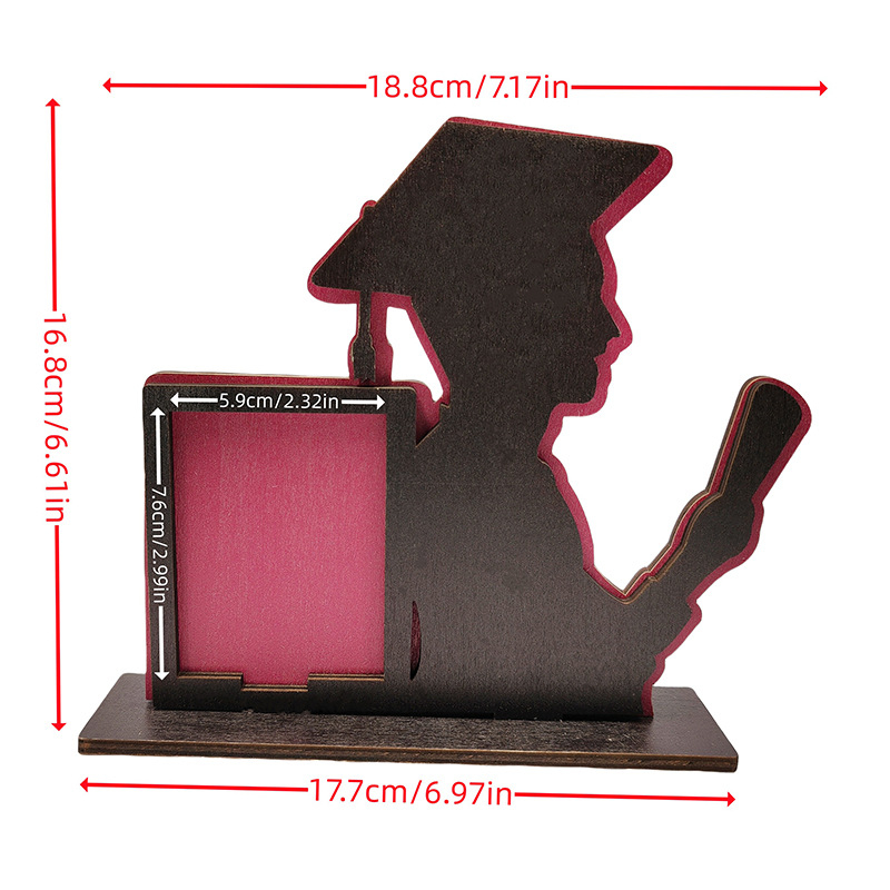 Дървена фоторамка за дипломиране, Xinrui марка, дърво като материал, модел Graduation season ornaments, печат на лого, персонализирана обработка